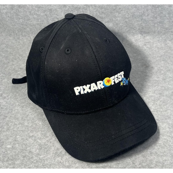 Disney Pixar Fest 2024 Hat Black Disneyland Resort Adjustable Cap Adult - Picture 1 of 5